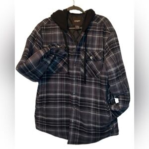 Carhartt Black Plaid Hooded Jacket